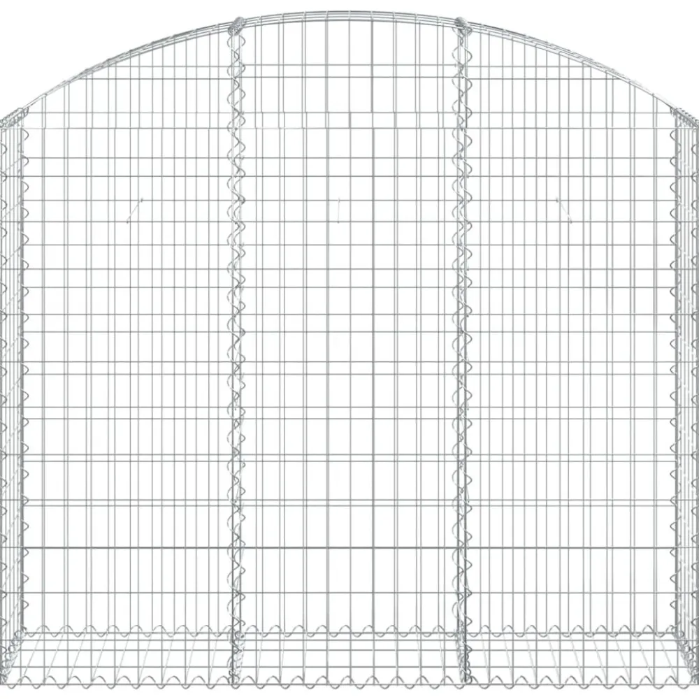 Online FinePRICE Kaareva kivikori 100x30x60/80 cm galvanoitu rauta