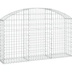 Online FinePRICE Kaareva kivikori 100x30x60/80 cm galvanoitu rauta