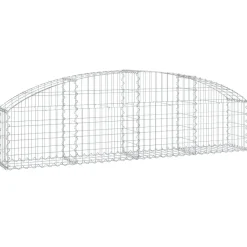Online FinePRICE Kaareva kivikori 100x30x60/80 cm galvanoitu rauta