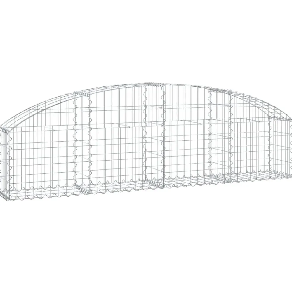 Online FinePRICE Kaareva kivikori 100x30x60/80 cm galvanoitu rauta