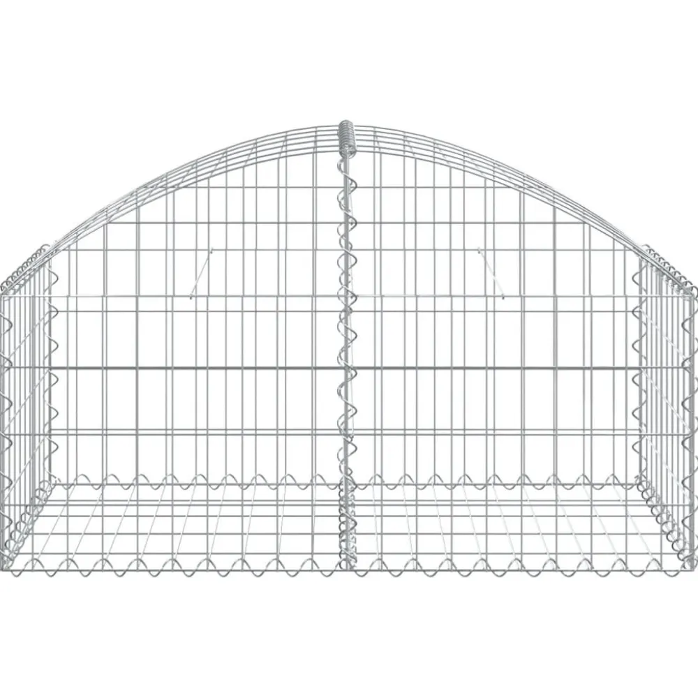 Online FinePRICE Kaareva kivikori 100x30x60/80 cm galvanoitu rauta