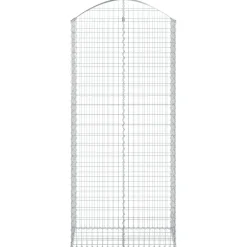 Online FinePRICE Kaareva kivikori 100x30x60/80 cm galvanoitu rauta