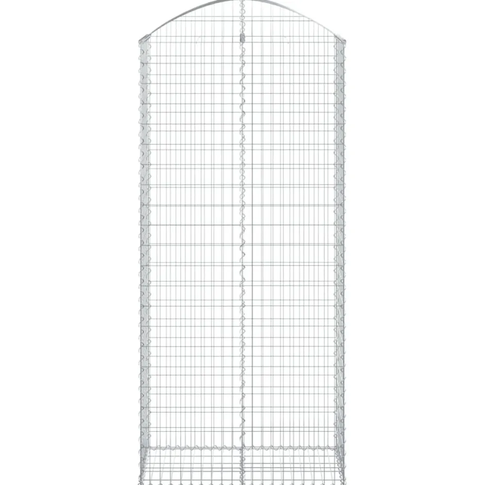 Online FinePRICE Kaareva kivikori 100x30x60/80 cm galvanoitu rauta