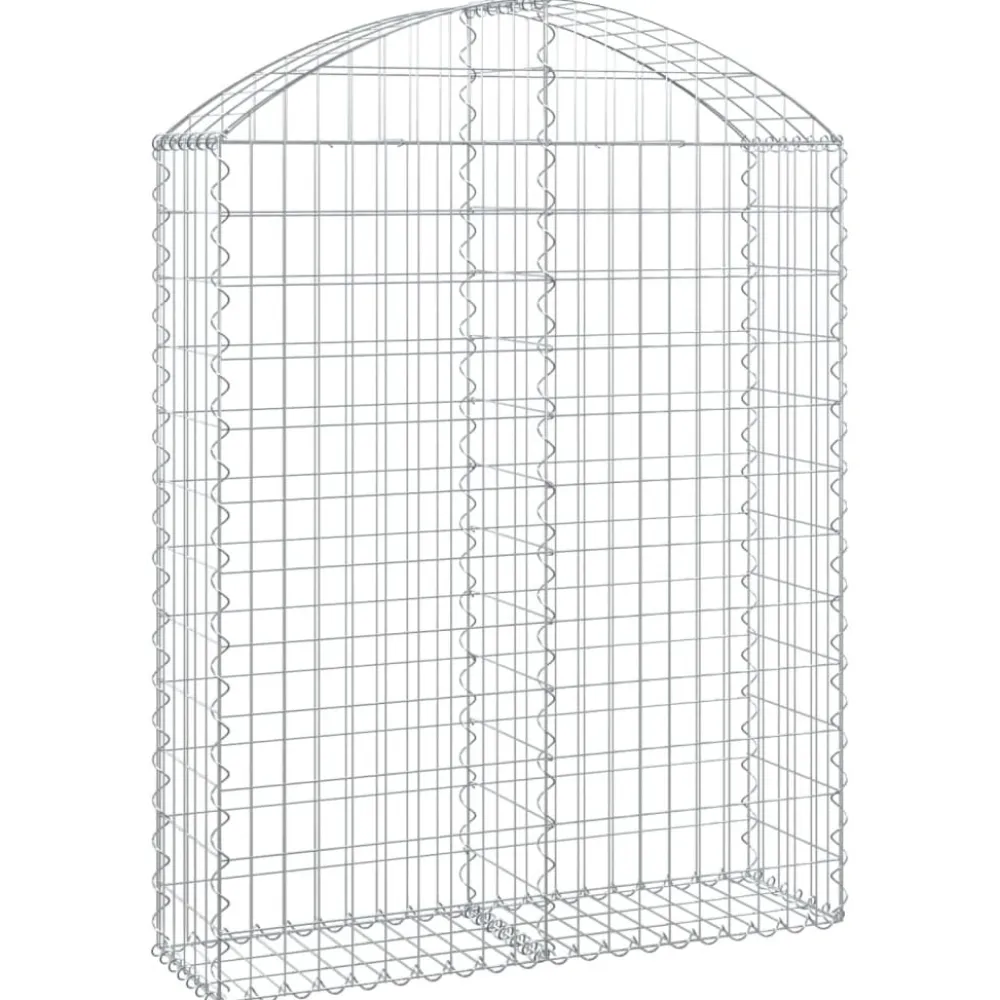 Online FinePRICE Kaareva kivikori 100x30x60/80 cm galvanoitu rauta