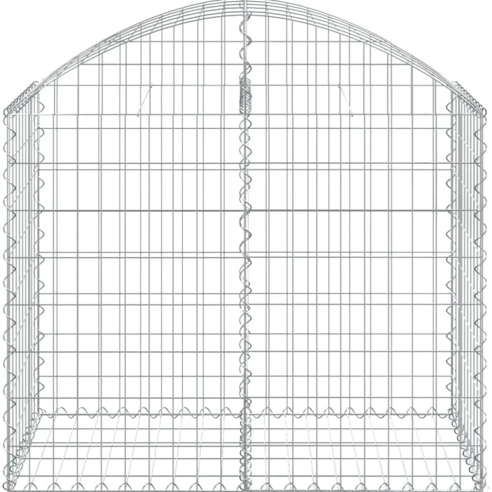 Online FinePRICE Kaareva kivikori 100x30x60/80 cm galvanoitu rauta