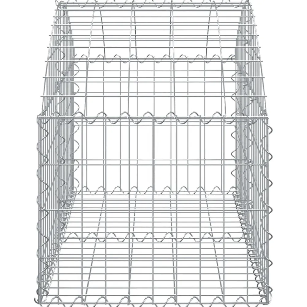 Online FinePRICE Kaareva kivikori 100x30x60/80 cm galvanoitu rauta