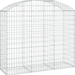 Online FinePRICE Kaareva kivikori 100x30x60/80 cm galvanoitu rauta