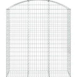 Online FinePRICE Kaareva kivikori 100x30x60/80 cm galvanoitu rauta