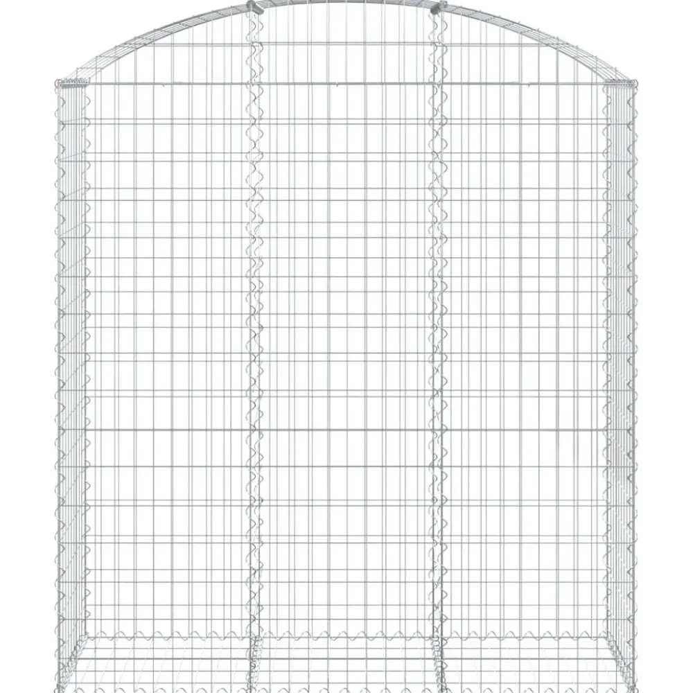 Online FinePRICE Kaareva kivikori 100x30x60/80 cm galvanoitu rauta