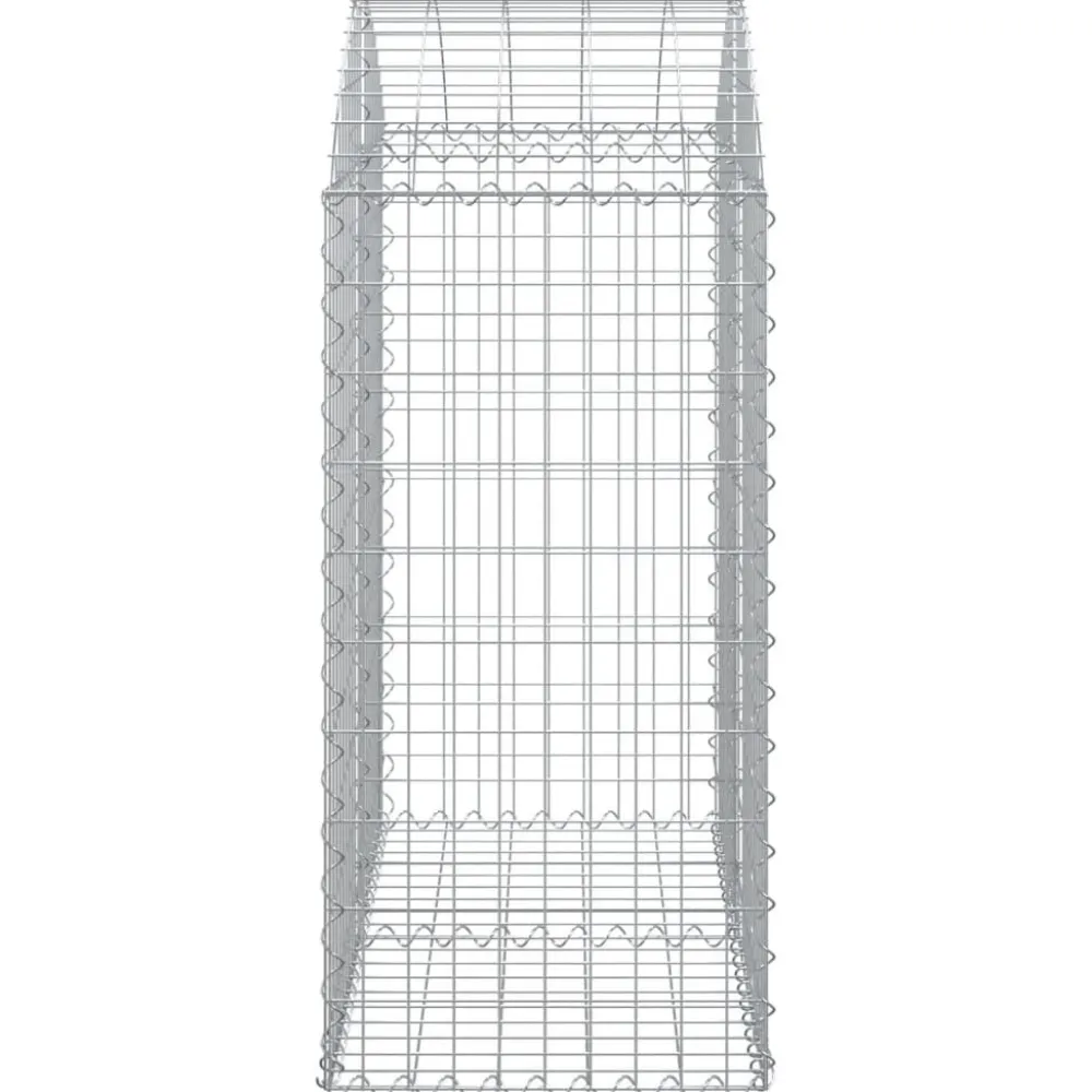 Online FinePRICE Kaareva kivikori 100x30x60/80 cm galvanoitu rauta