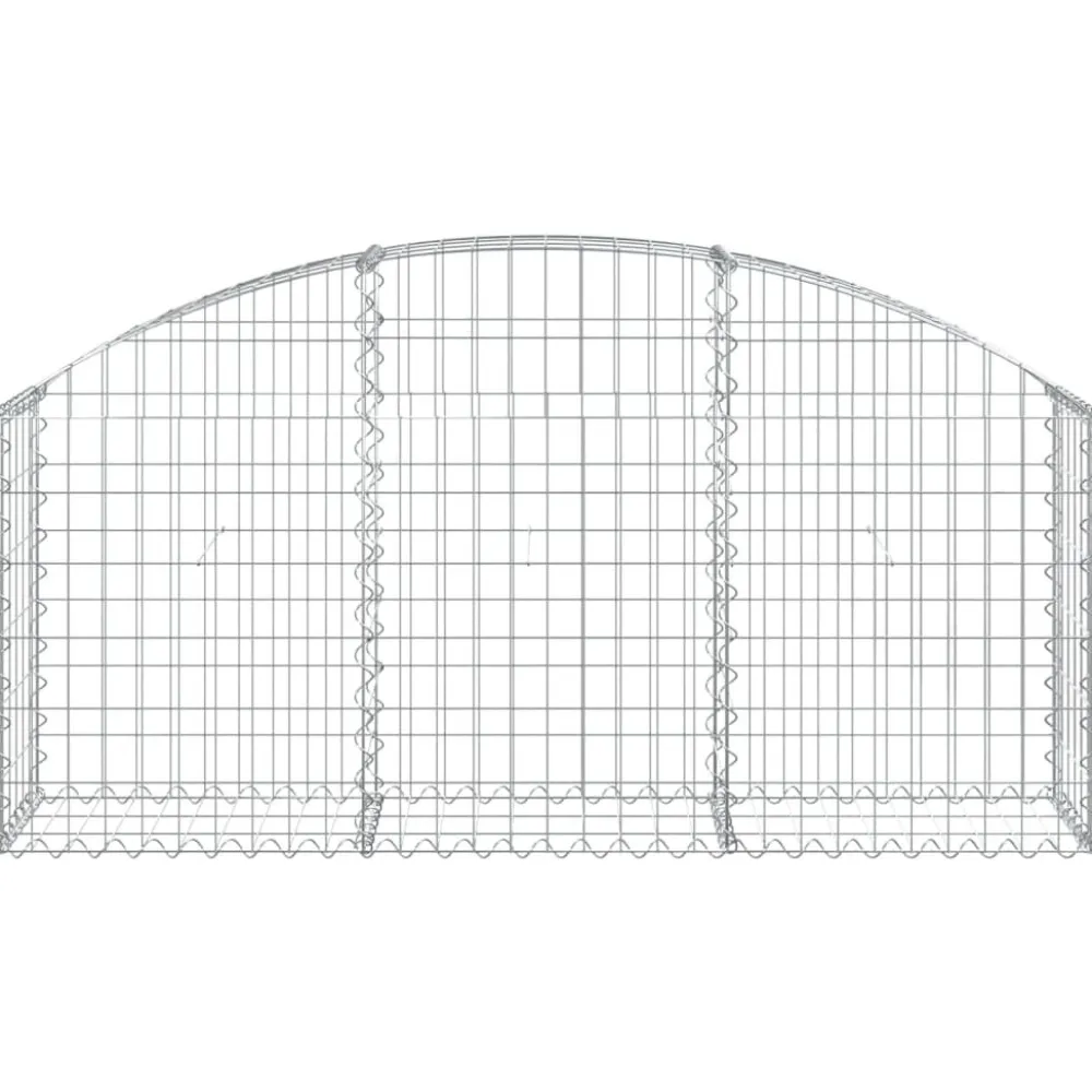 Online FinePRICE Kaareva kivikori 100x30x60/80 cm galvanoitu rauta