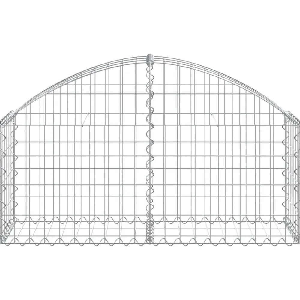 Online FinePRICE Kaareva kivikori 100x30x60/80 cm galvanoitu rauta