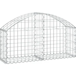 Online FinePRICE Kaareva kivikori 100x30x60/80 cm galvanoitu rauta