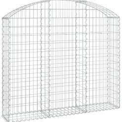 Online FinePRICE Kaareva kivikori 100x30x60/80 cm galvanoitu rauta