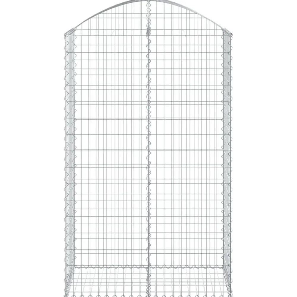 Online FinePRICE Kaareva kivikori 100x30x60/80 cm galvanoitu rauta