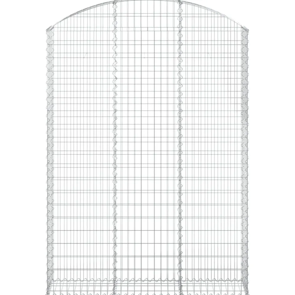 Online FinePRICE Kaareva kivikori 100x30x60/80 cm galvanoitu rauta