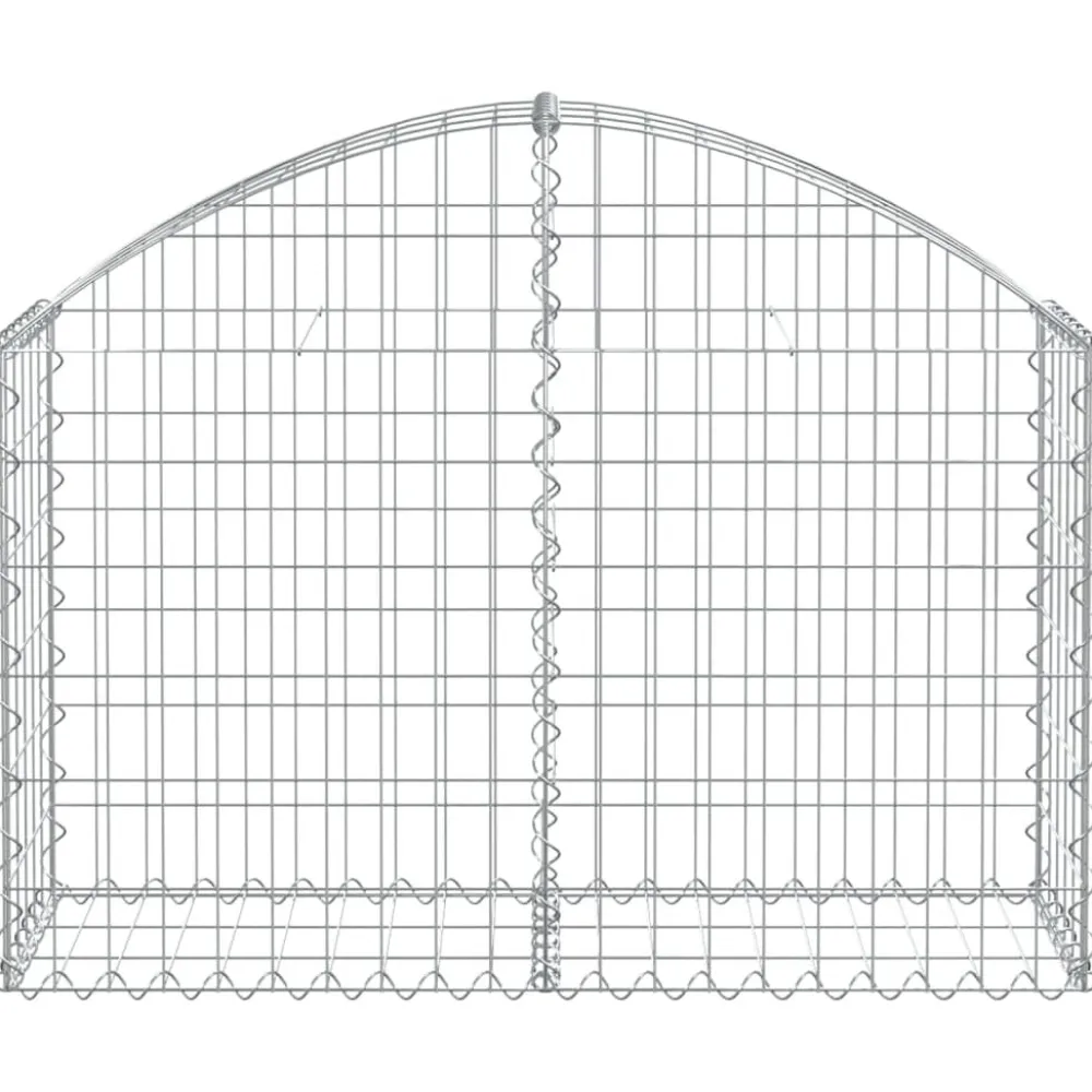 Online FinePRICE Kaareva kivikori 100x30x60/80 cm galvanoitu rauta