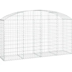 Online FinePRICE Kaareva kivikori 100x30x60/80 cm galvanoitu rauta
