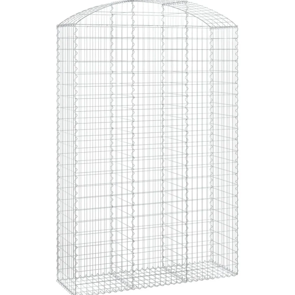 Online FinePRICE Kaareva kivikori 100x30x60/80 cm galvanoitu rauta