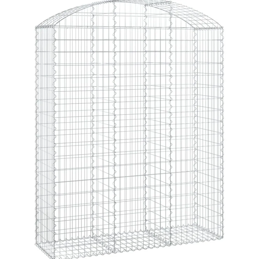 Online FinePRICE Kaareva kivikori 100x30x60/80 cm galvanoitu rauta