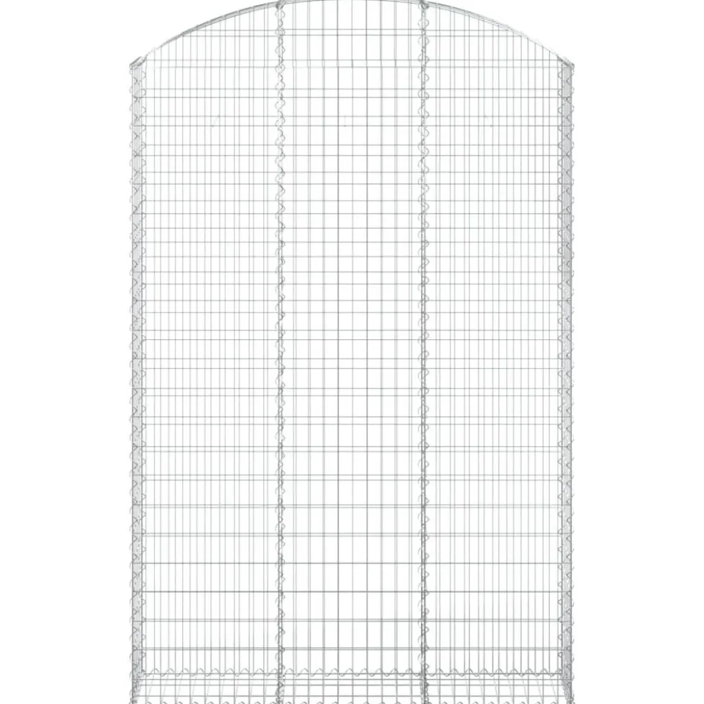 Online FinePRICE Kaareva kivikori 100x30x60/80 cm galvanoitu rauta