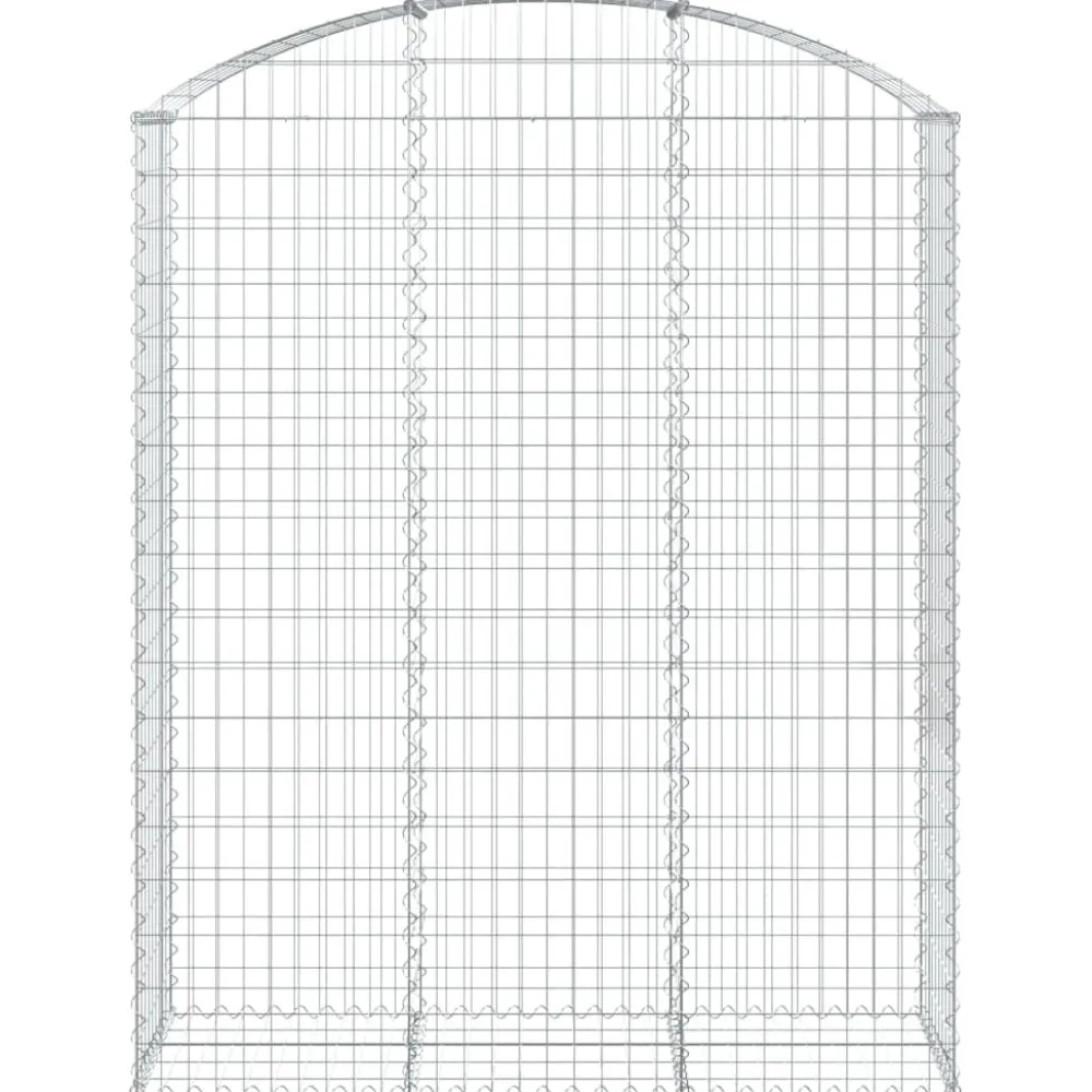 Online FinePRICE Kaareva kivikori 100x30x60/80 cm galvanoitu rauta