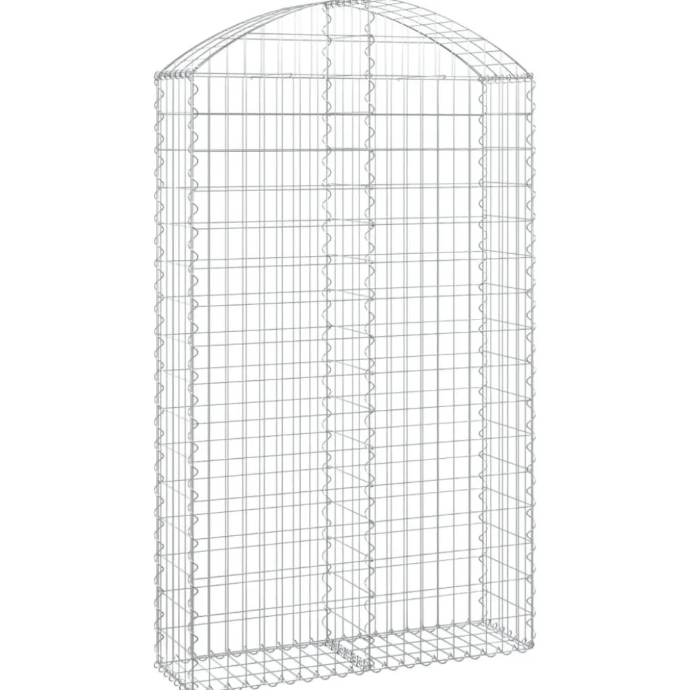 Online FinePRICE Kaareva kivikori 100x30x60/80 cm galvanoitu rauta