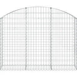 Online FinePRICE Kaareva kivikori 100x30x60/80 cm galvanoitu rauta