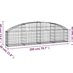 Online FinePRICE Kaareva kivikori 100x30x60/80 cm galvanoitu rauta