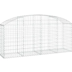 Online FinePRICE Kaareva kivikori 100x30x60/80 cm galvanoitu rauta