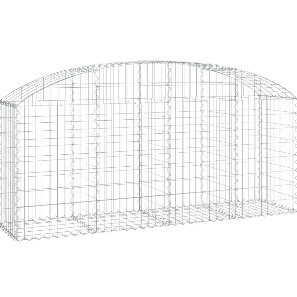 Online FinePRICE Kaareva kivikori 100x30x60/80 cm galvanoitu rauta