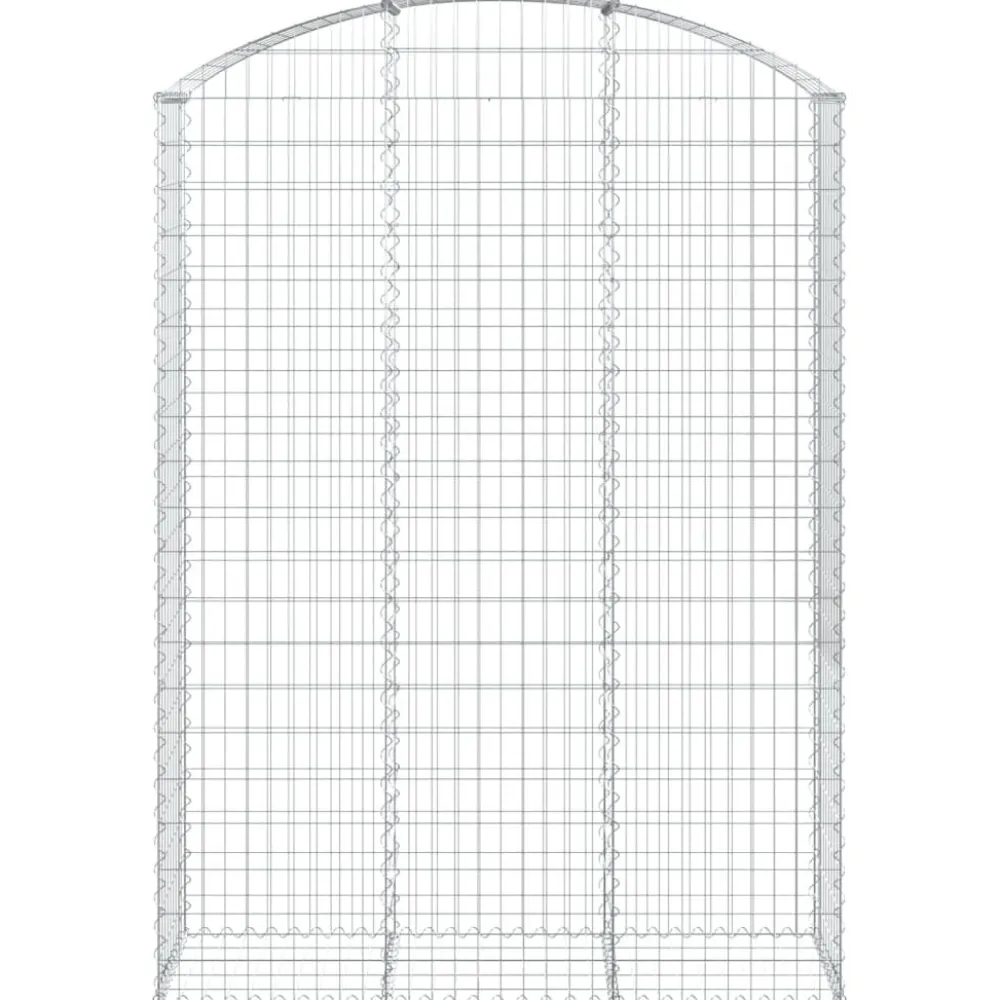 Online FinePRICE Kaareva kivikori 100x30x60/80 cm galvanoitu rauta