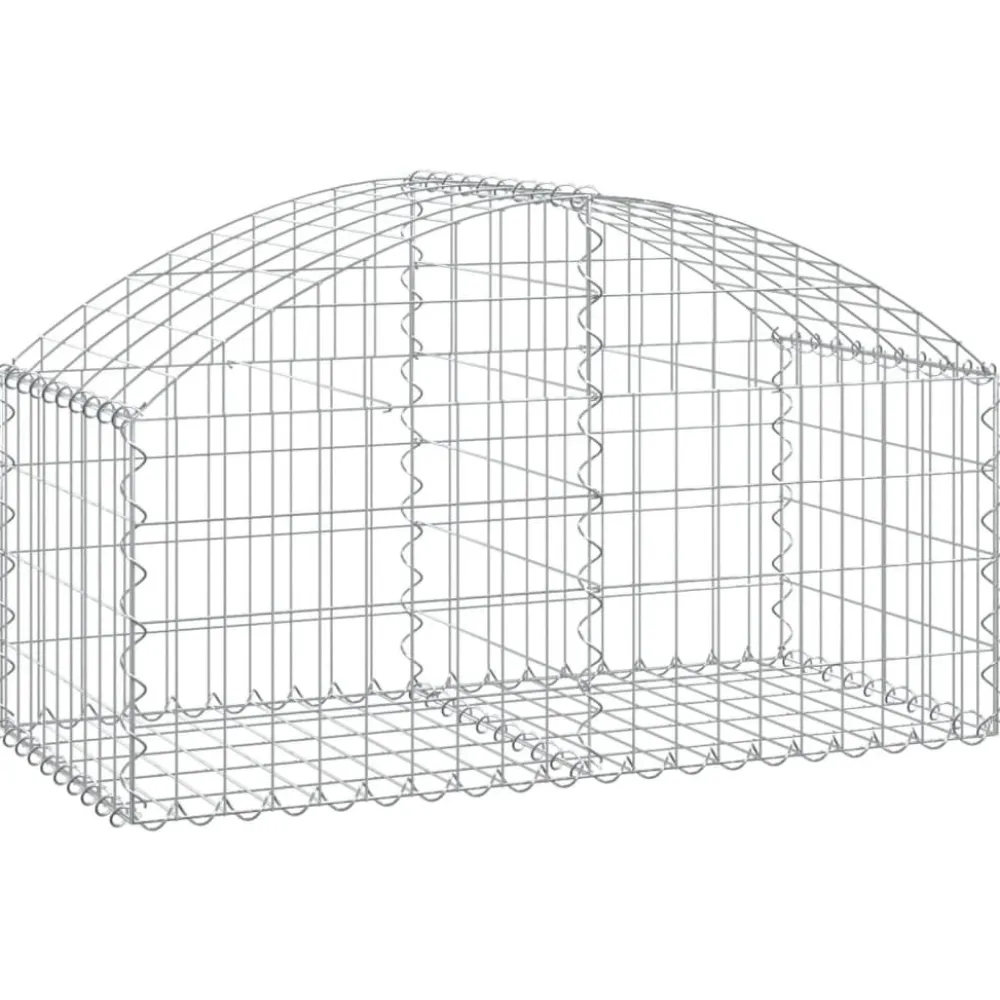 Online FinePRICE Kaareva kivikori 100x30x60/80 cm galvanoitu rauta