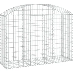 Online FinePRICE Kaareva kivikori 100x30x60/80 cm galvanoitu rauta