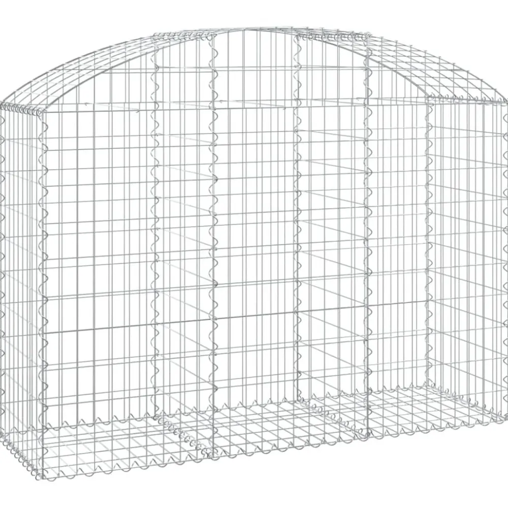 Online FinePRICE Kaareva kivikori 100x30x60/80 cm galvanoitu rauta