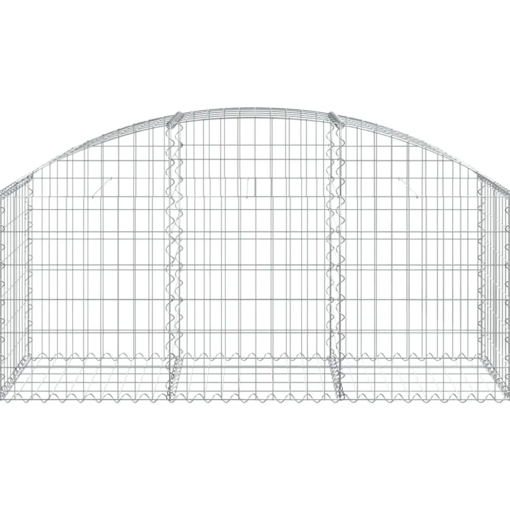 Online FinePRICE Kaareva kivikori 100x30x60/80 cm galvanoitu rauta