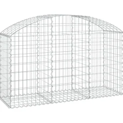 Online FinePRICE Kaareva kivikori 100x30x60/80 cm galvanoitu rauta