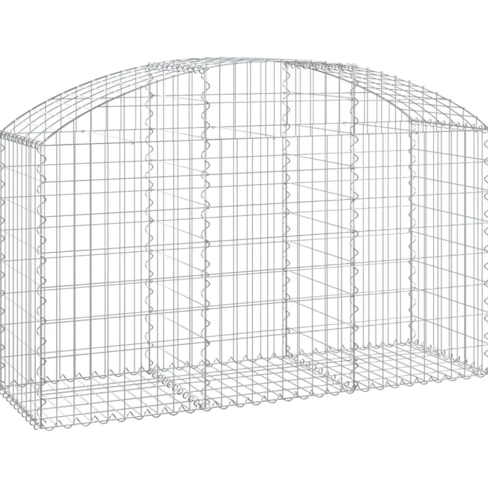 Online FinePRICE Kaareva kivikori 100x30x60/80 cm galvanoitu rauta