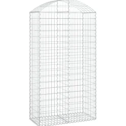 Online FinePRICE Kaareva kivikori 100x30x60/80 cm galvanoitu rauta