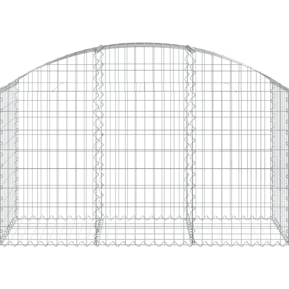 Online FinePRICE Kaareva kivikori 100x30x60/80 cm galvanoitu rauta