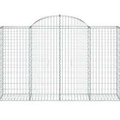 Discount FinePRICE Kaareva kivikori 200x50x40/60 cm galvanoitu rauta
