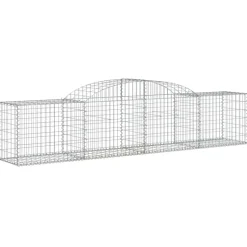Discount FinePRICE Kaareva kivikori 200x50x40/60 cm galvanoitu rauta