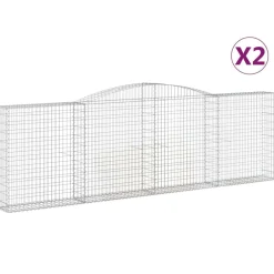 Discount FinePRICE Kaareva kivikori 200x50x40/60 cm galvanoitu rauta
