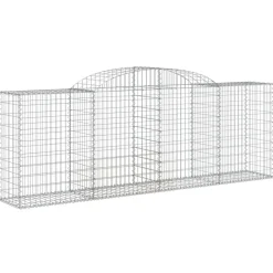 Discount FinePRICE Kaareva kivikori 200x50x40/60 cm galvanoitu rauta