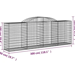Discount FinePRICE Kaareva kivikori 200x50x40/60 cm galvanoitu rauta