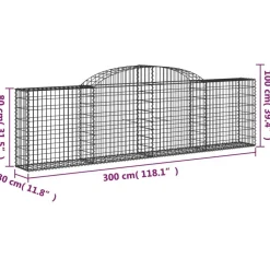 Discount FinePRICE Kaareva kivikori 200x50x40/60 cm galvanoitu rauta