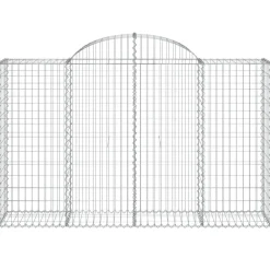 Discount FinePRICE Kaareva kivikori 200x50x40/60 cm galvanoitu rauta