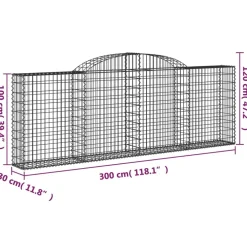 Discount FinePRICE Kaareva kivikori 200x50x40/60 cm galvanoitu rauta