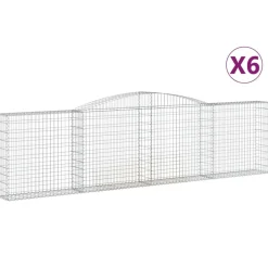 Discount FinePRICE Kaareva kivikori 200x50x40/60 cm galvanoitu rauta