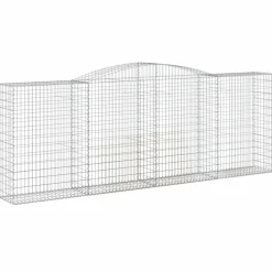 Discount FinePRICE Kaareva kivikori 200x50x40/60 cm galvanoitu rauta